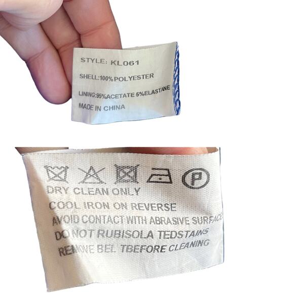 Blue Cocktail Dress Cobalt Sleeveless Laser Cutouts A-Line Round Neck Medium EUC - Picture 9 of 12